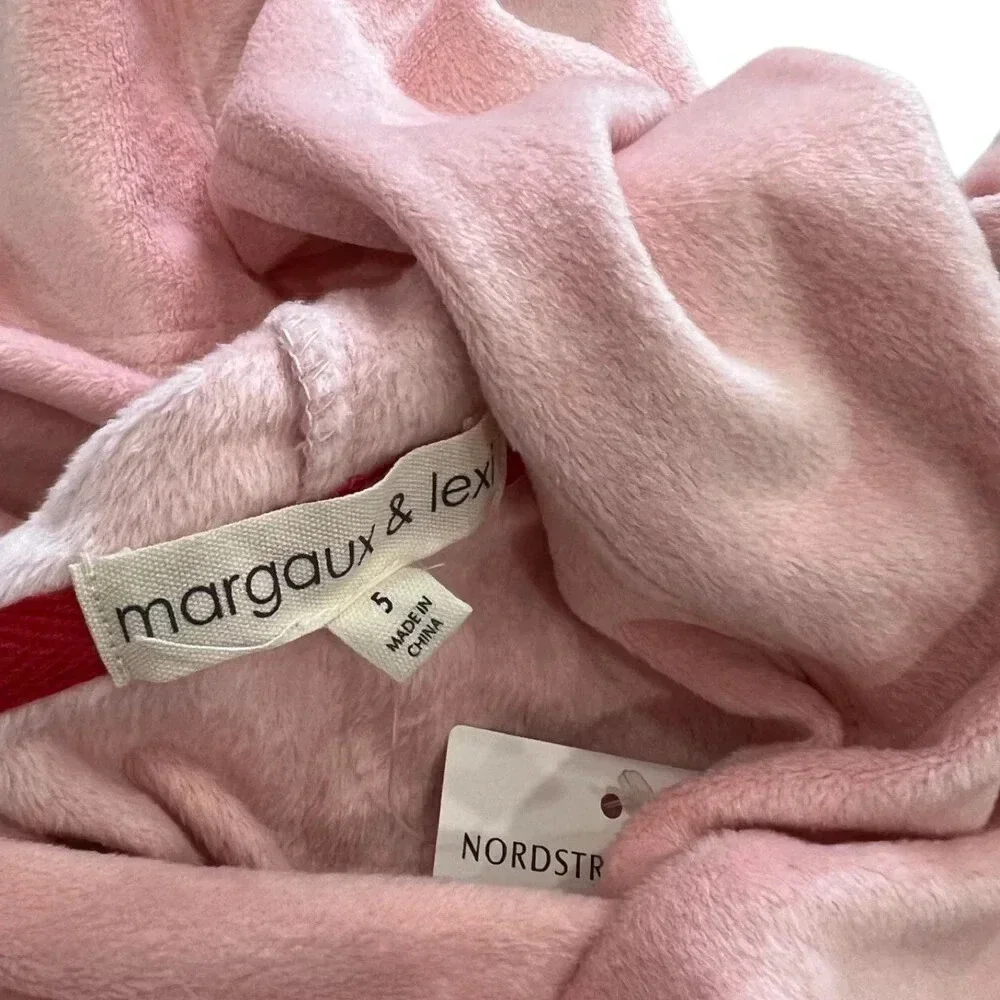 Margaux & Lexi Pink Velour Penguin Holiday Hoodie 5